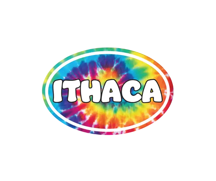 Ithaca Tie Dye Car Magnet