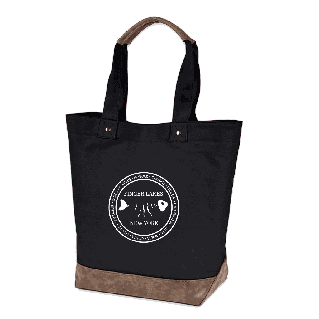 Finger Lakes Fish Bone Tote Bag