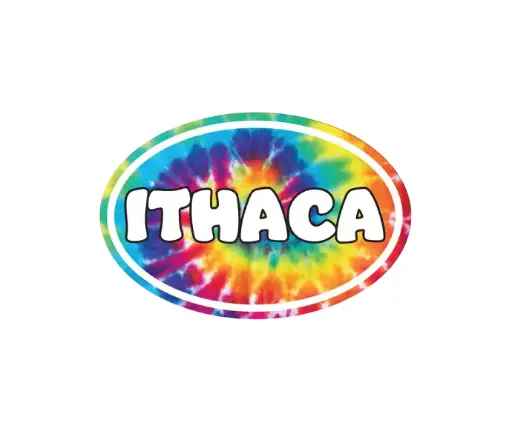 Ithaca Tie Dye Car Magnet